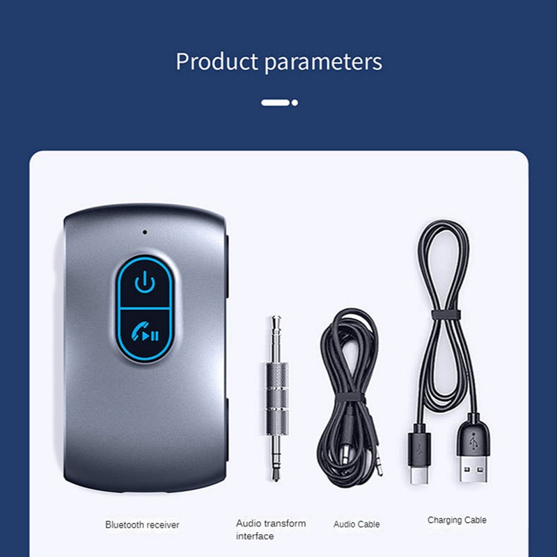 1 Bộ Chuyển Đổi Bluetooth 5.0 Aux Bluetooth 5.0 2 Trong 1 Pin 16H Cho Xe Hơi