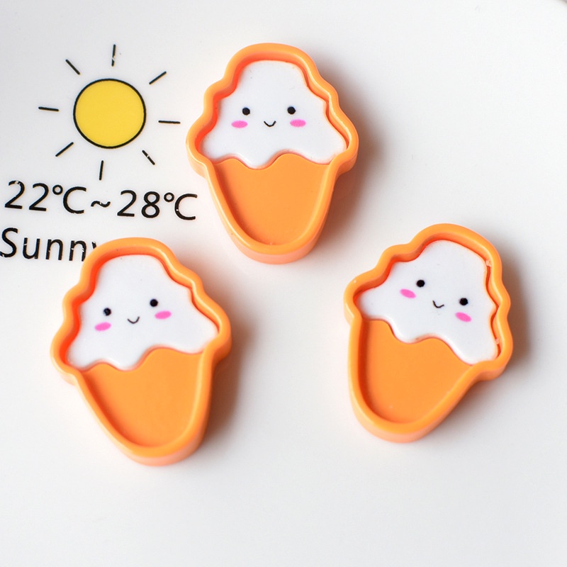 Set 10 Phụ Kiện Kẹp Tóc Trang Trí Điện Thoại Hình Hoa Tulip / Gấu / Dâu Tây Bằng Nhựa Resin DIY