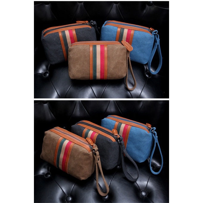 Ví Cầm Tay Chất Liệu Canvas Cho Nam