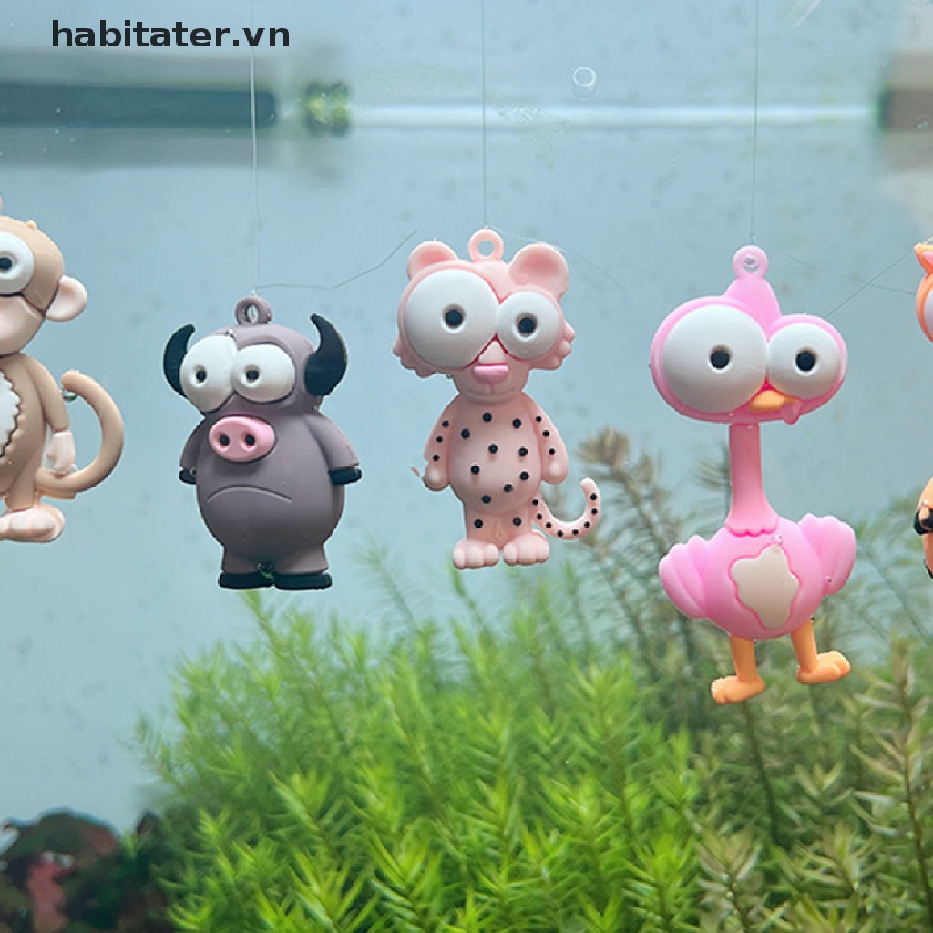TATER Floag Fish  Decoration Ornaments Animal Giraffe Zebra Lion Flamingo Aquarium Small Pendants Creative Landscaping Craft Pendant VN