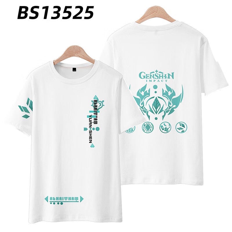 Áo Thun Tay Ngắn In Hình Nhân Vật Alhaitham 3D Plus Size Cho Nam Nữ