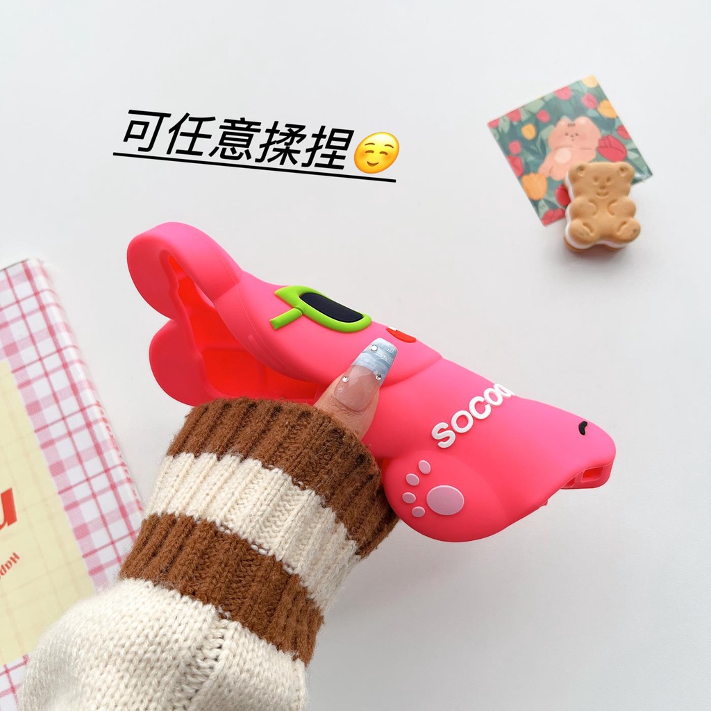 Ốp Điện Thoại Silicon TPU Mềm Hình Thỏ Hoạt Họa 3D Chống Sốc Chống Rơi Cho iPhone 14 13 12 11 Pro Max