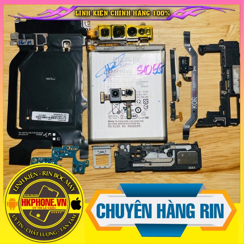 Linh Kiện Samsung S10 5G (G977N G977) Camera trước sau,cáp chân sạc,cáp nối main,Loa ngoài,NFC,cáp volume,pin,khay sim