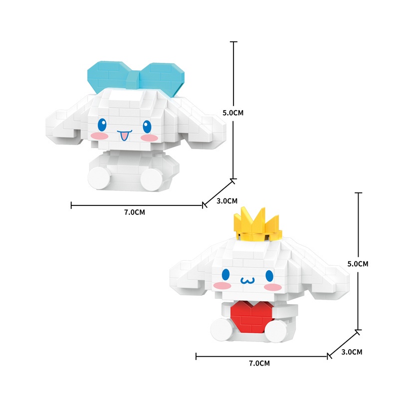 Đồ Chơi Lắp Ráp Mô Hình Chú Chó Cinnamon Hoạt Hình Cỡ Nhỏ Dễ Thương