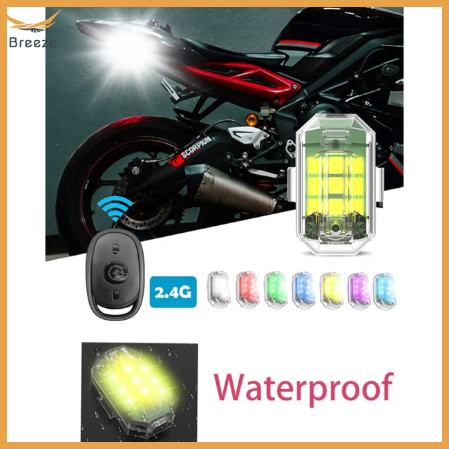 Đèn Led Nhấp Nháy Cảnh Báo Điều Khiển Từ Xa Không Dây Cho Xe Đạp / Xe Máy