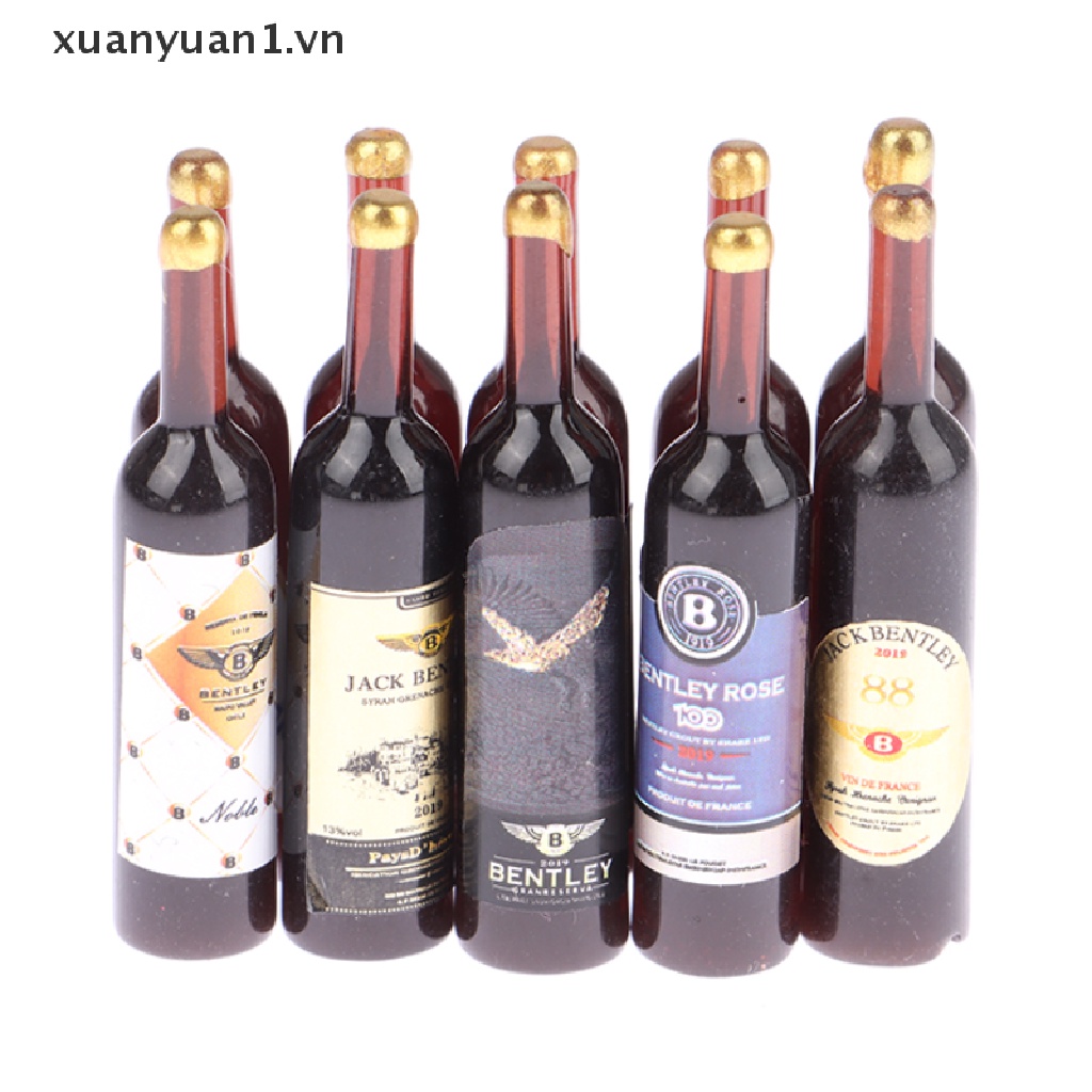 Set 10 Ly Rượu Mini Tỉ Lệ 1: 12 Dùng Để Trang Trí Nhà Búp Bê