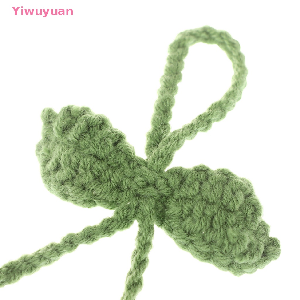 < Yiwuyuan > Móc Khóa Dệt Kim Thủ Công Hình Hoa Lá Cho Nữ