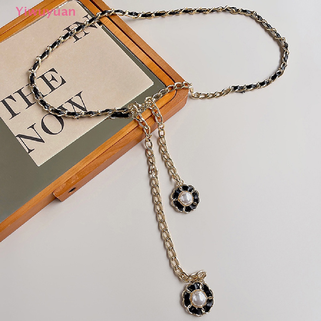 Thắt Lưng Dây Xích Bằng Kim Loại Màu Vàng Trang Trí Đầm Phong Cách Punk Mới