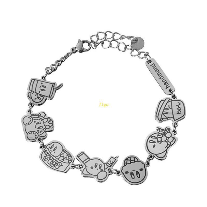 Flgo Vòng Đeo Tay Kim Loại Họa Tiết Hoạt Hình Anime Dành Cho Cặp Đôi Thanh Thiếu Niên Nữ