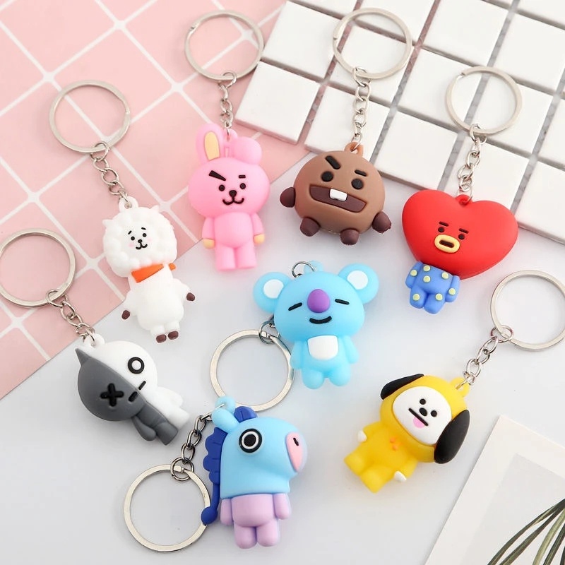 Móc Khóa Gắn Hình Nhân Vật Hoạt Hình Bt21 Kpop Bts Cook Mang Chimmy Tata Cook