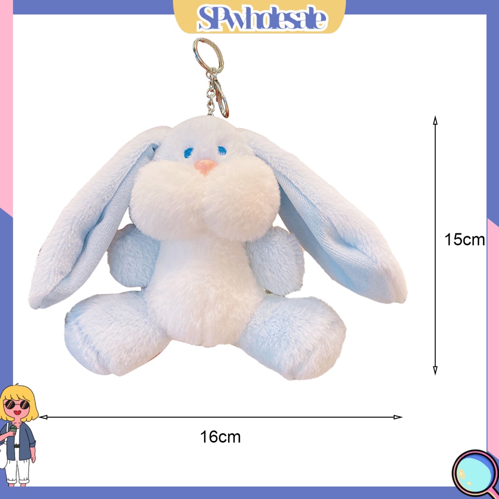 <SPwholesale> Móc Chìa Khóa Hình Thỏ Hoạt Hình Ba Chiều Nhồi Bông Mềm Mại Trang Trí Quà Tặng Trang Trí Xe Hơi