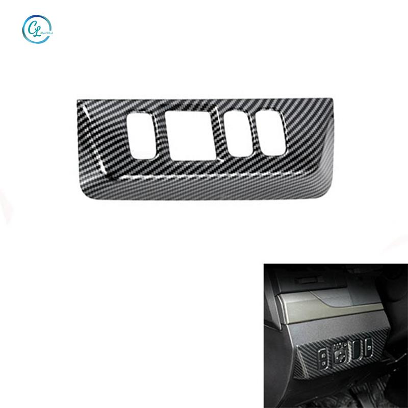 1 Khung Trang Trí Công Tắc Điều Chỉnh Được Bằng Sợi Carbon Cho Pajero 2007-2019