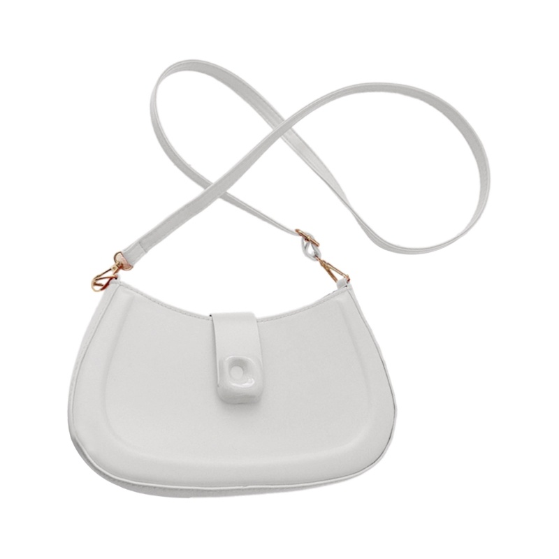 Túi Đeo Chéo Da PU Màu Trơn Thời Trang Cho Nữ