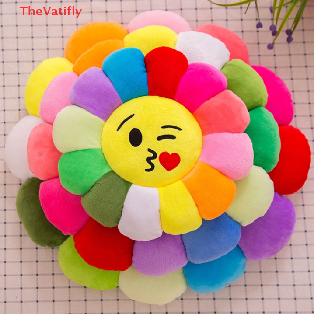 [Thevalifly] Gối Nhồi Bông Mềm Hình Hoa Hướng Dương Trang Trí Sofa Nhà Cửa