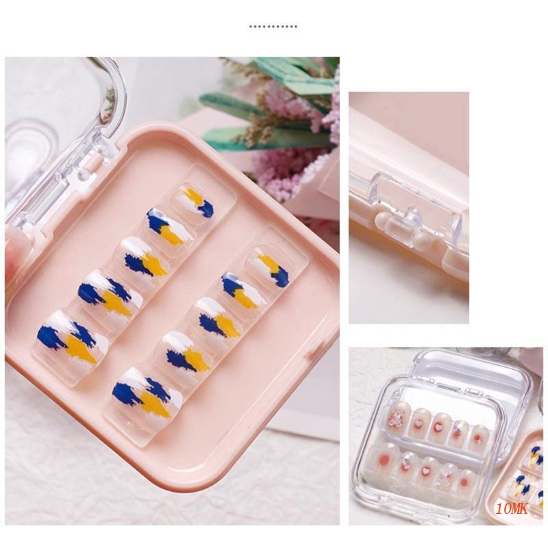 Hộp Nhựa Trong Suốt 5 Ngăn Đựng Phụ Kiện Trang Trí Móng Tay