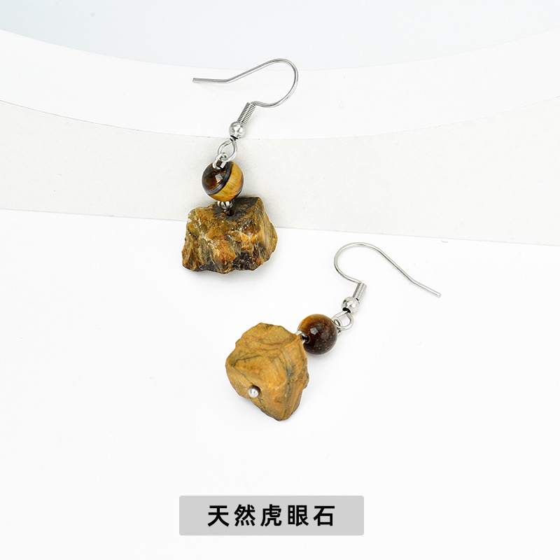 Khuyên Tai Đính Đá Mắt Hổ Độc Đáo Sáng Tạo