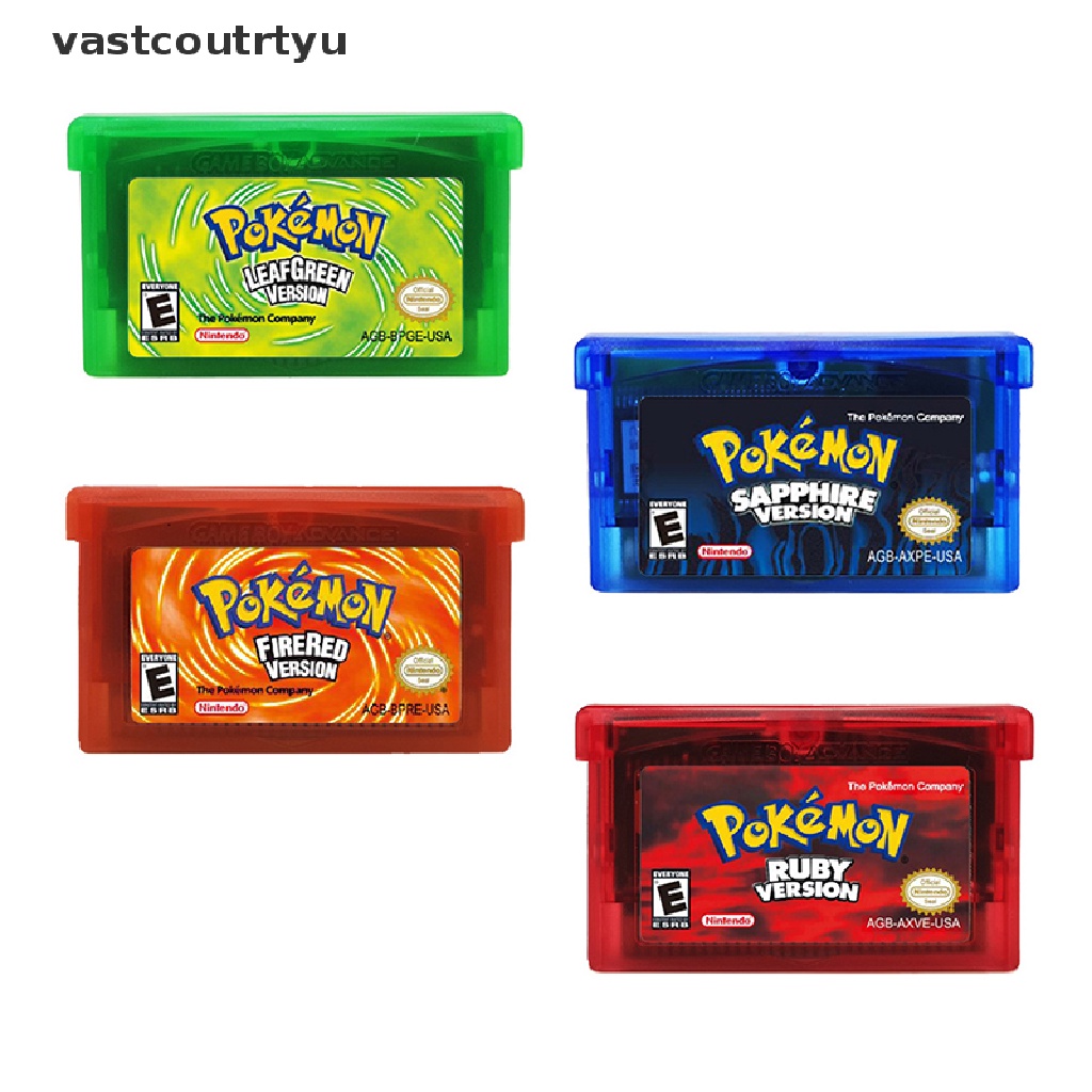 Thẻ Chơi Game 32-bit Phiên Bản Hoa Kỳ Màu Xanh Lá / Đỏ Ruby Sapphire Cho GBA Series n