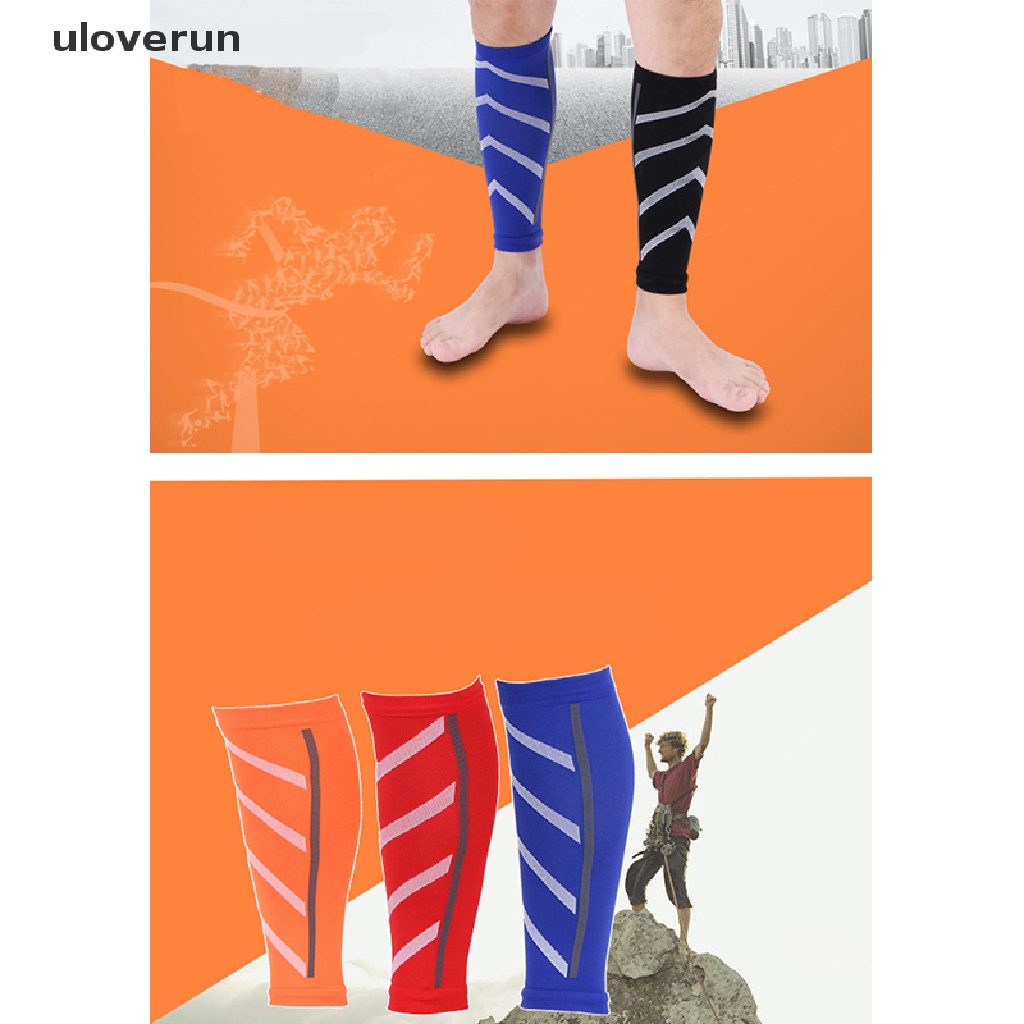 Uloverun Tất Ống Chân Thể Thao Bằng Nylon Mỏng Dạ Quang Hỗ Trợ Bắp Chân Chạy Bộ Ban Đêm vn