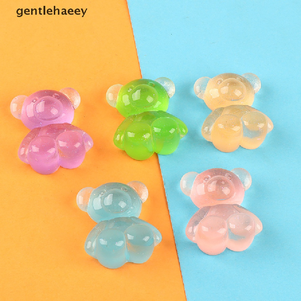 Bộ 5 Mặt Vòng cổ Hình Gấu Bằng Nhựa Phát Quang Độc Đáo