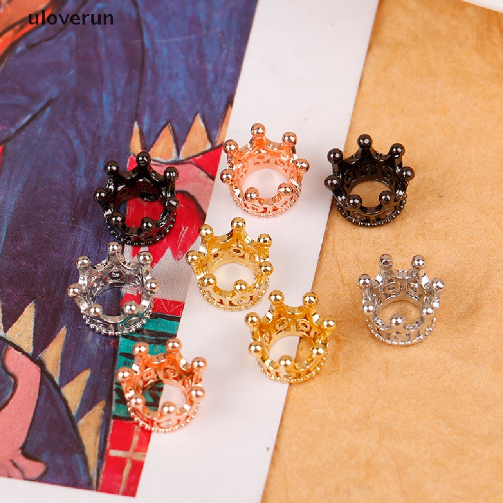 Set 2 Vương Miện Kim Loại Mini Tỉ Lệ 1: 12 Trang Trí Nhà Búp Bê vn