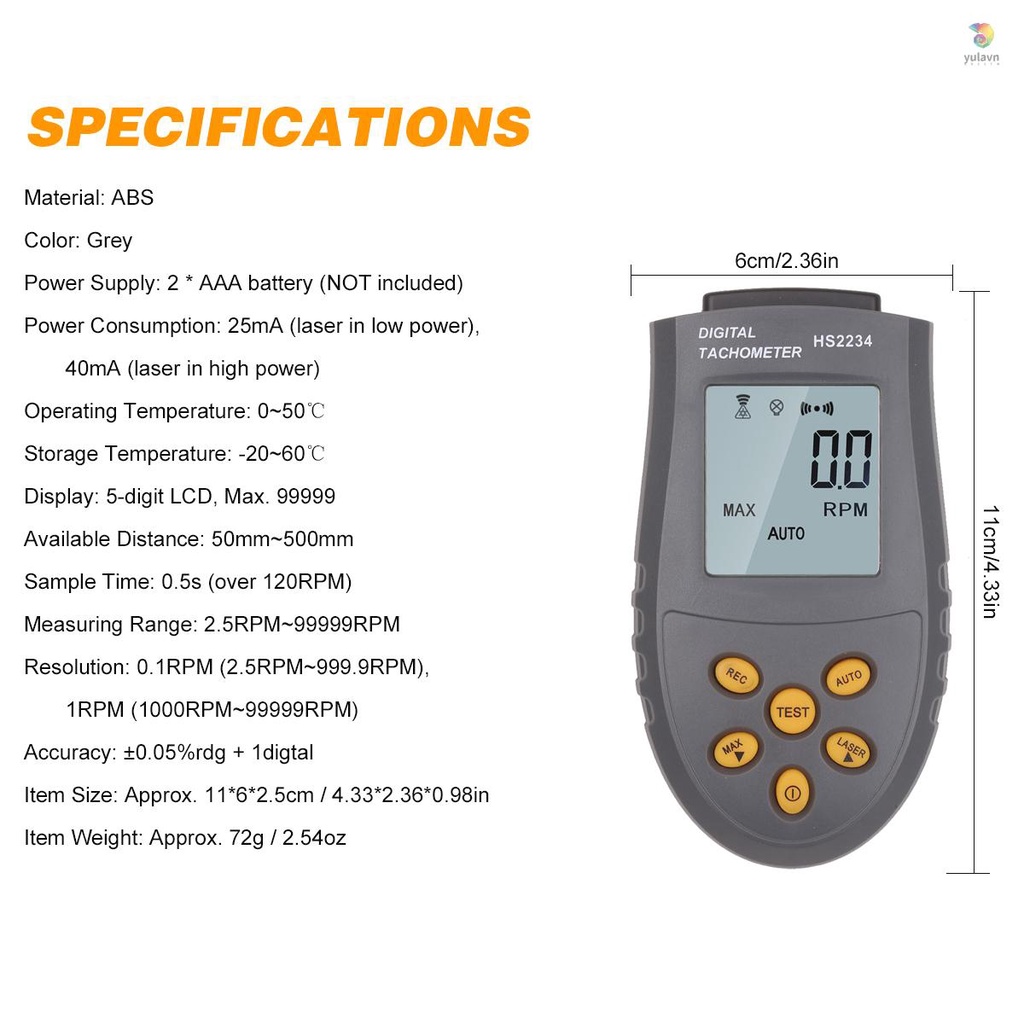 Máy Đo Tốc Độ Kỹ Thuật Số Tự Động Với Màn Hình LCD Và Đèn Nền Tốc Độ Cao Chuyên Dụng