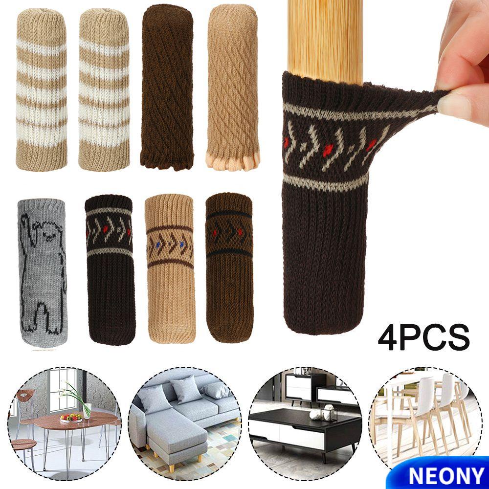 Bộ 4 Vớ Dệt Kim Bảo Vệ Sàn Nhà Chống Trượt Thông Dụng Ốp