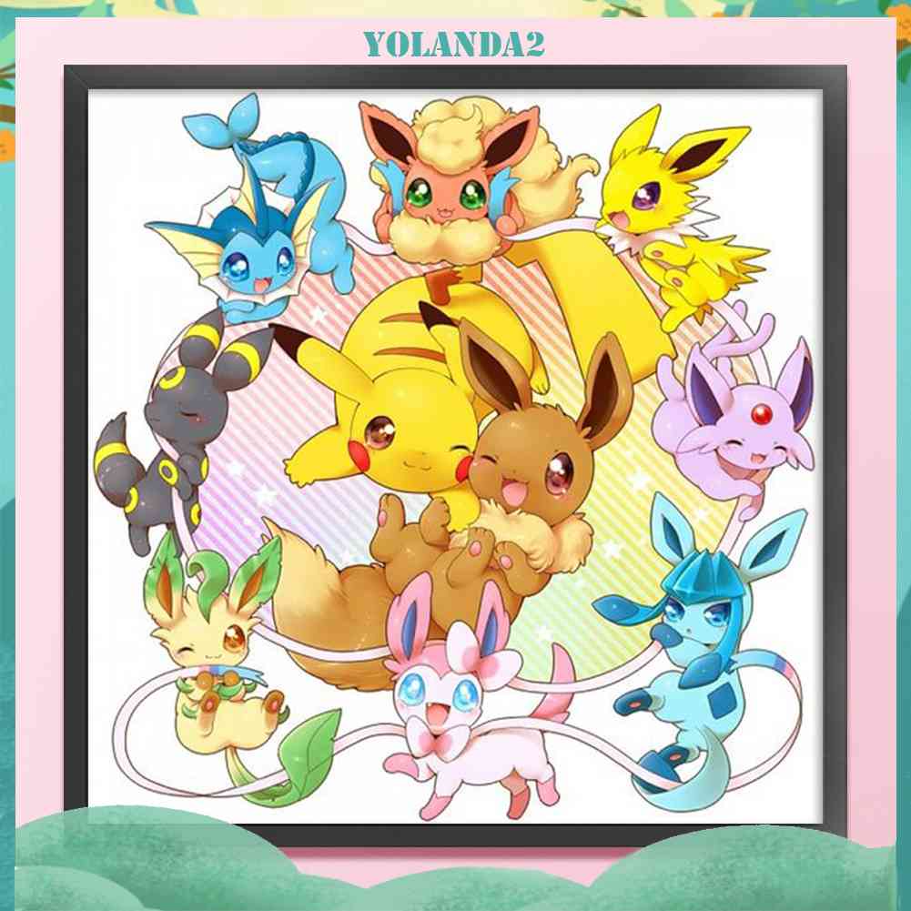 Toàn Bộ Bộ Tranh Thêu Chữ Thập 11CT Hình Pokemon