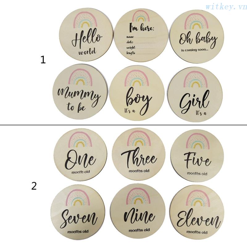 Bộ Thẻ Đánh Dấu Cột Mốc Phát Triển Theo Tháng Dành Cho Bé