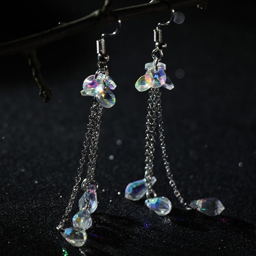 Kỹ Thuật Số| Bông Tai DạNg DàI Tua Rua ĐíNh Đá NhiềU MàU ThờI Trang