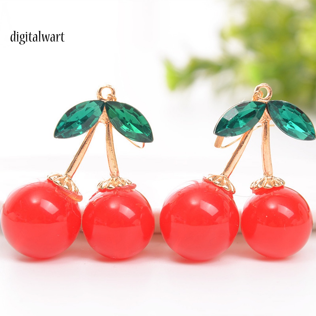 Kỹ Thuật Số| 1 Đôi Bông Tai Móc Hình Lá Cherry Lấp Lánh Lâu Trôi Thích Hợp Sử Dụng Hàng Ngày