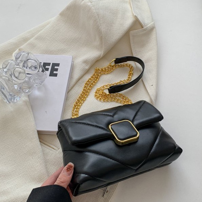 Túi Đeo Chéo Vai Hình Thoi Dây Mắt Xích Thời Trang Dành Cho Nữ