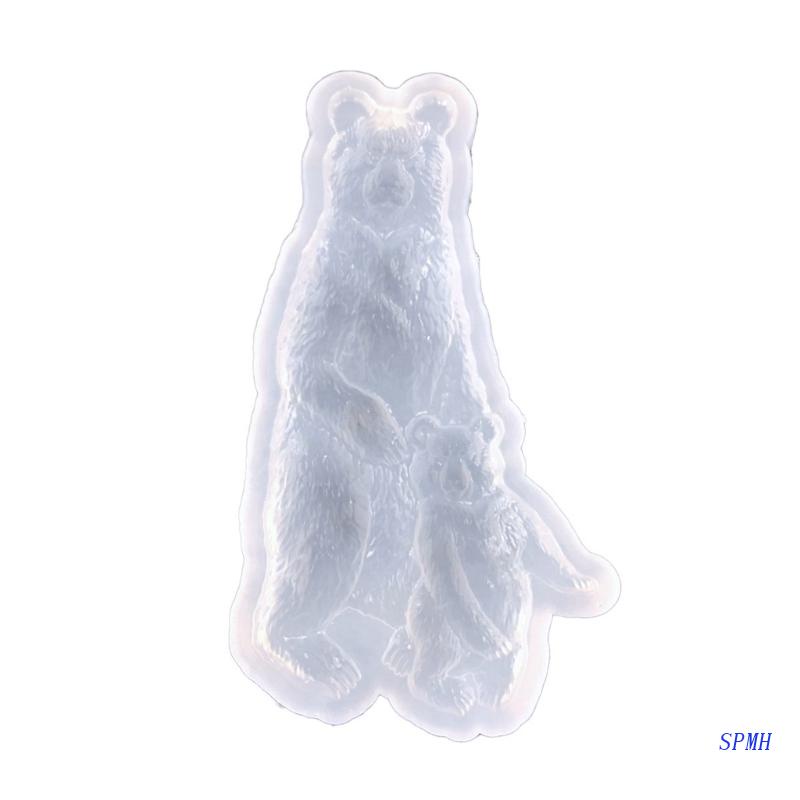 Khuôn Silicone Làm Móc Khóa Thủ Công Hình Gấu Siêu Đáng Yêu