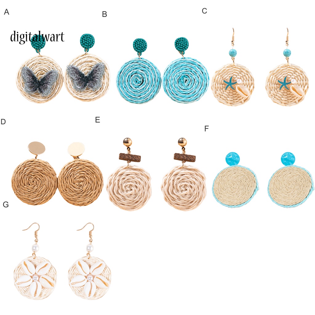 Kỹ Thuật Số| 1 Đôi Bông Tai Hình Tròn Màu Sắc Tương Phản Nhẹ Nhàng Dành Cho Nữ