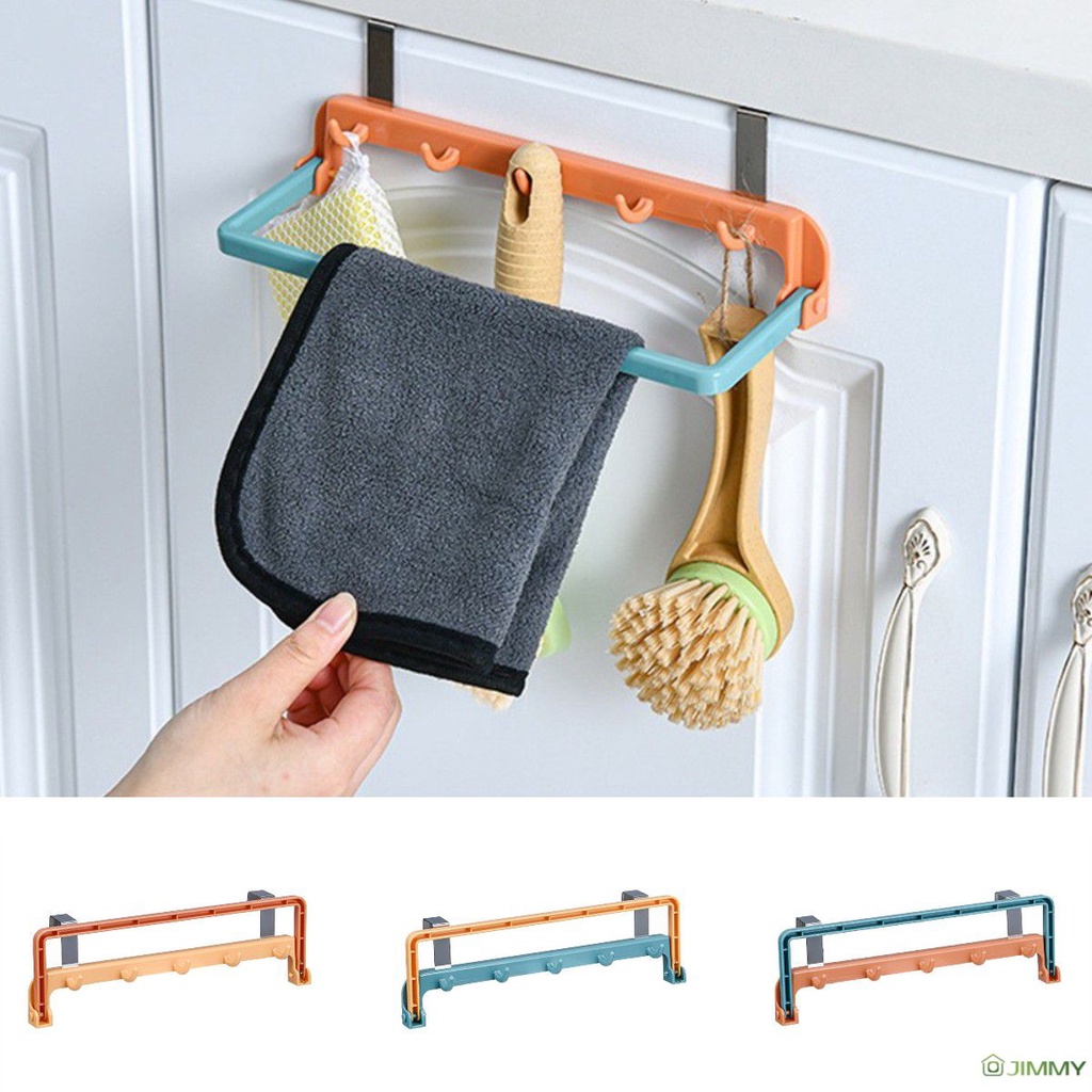 Giá Treo Cửa Tủ Giá Treo Tường Không Cần Đục Lỗ Giá Treo Khăn Loại Sau Cửa Nhà Bếp Dụng Cụ Sắp Xếp Đồ Gia Dụng Phụ Kiện Nhà Bếp