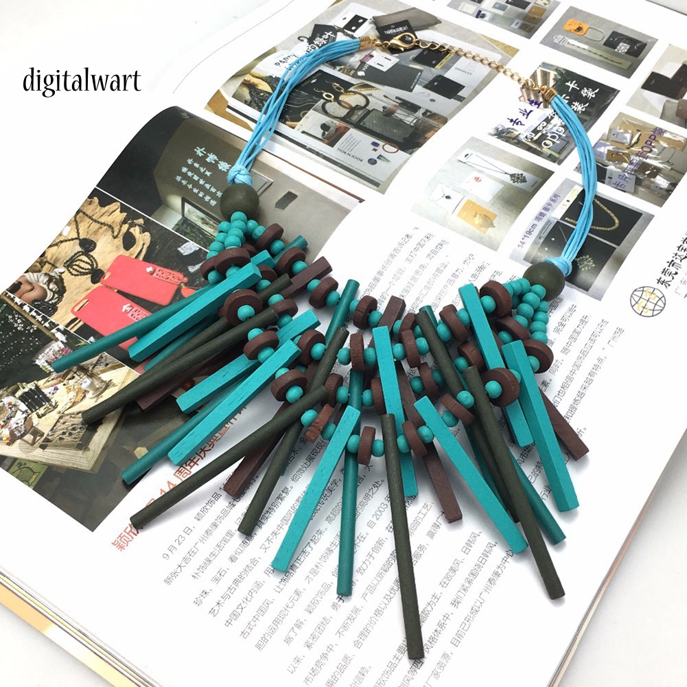 Kỹ Thuật Số| Vòng cổ Chuỗi Hạt Gỗ Châu Phi Thời Trang Cho Nữ