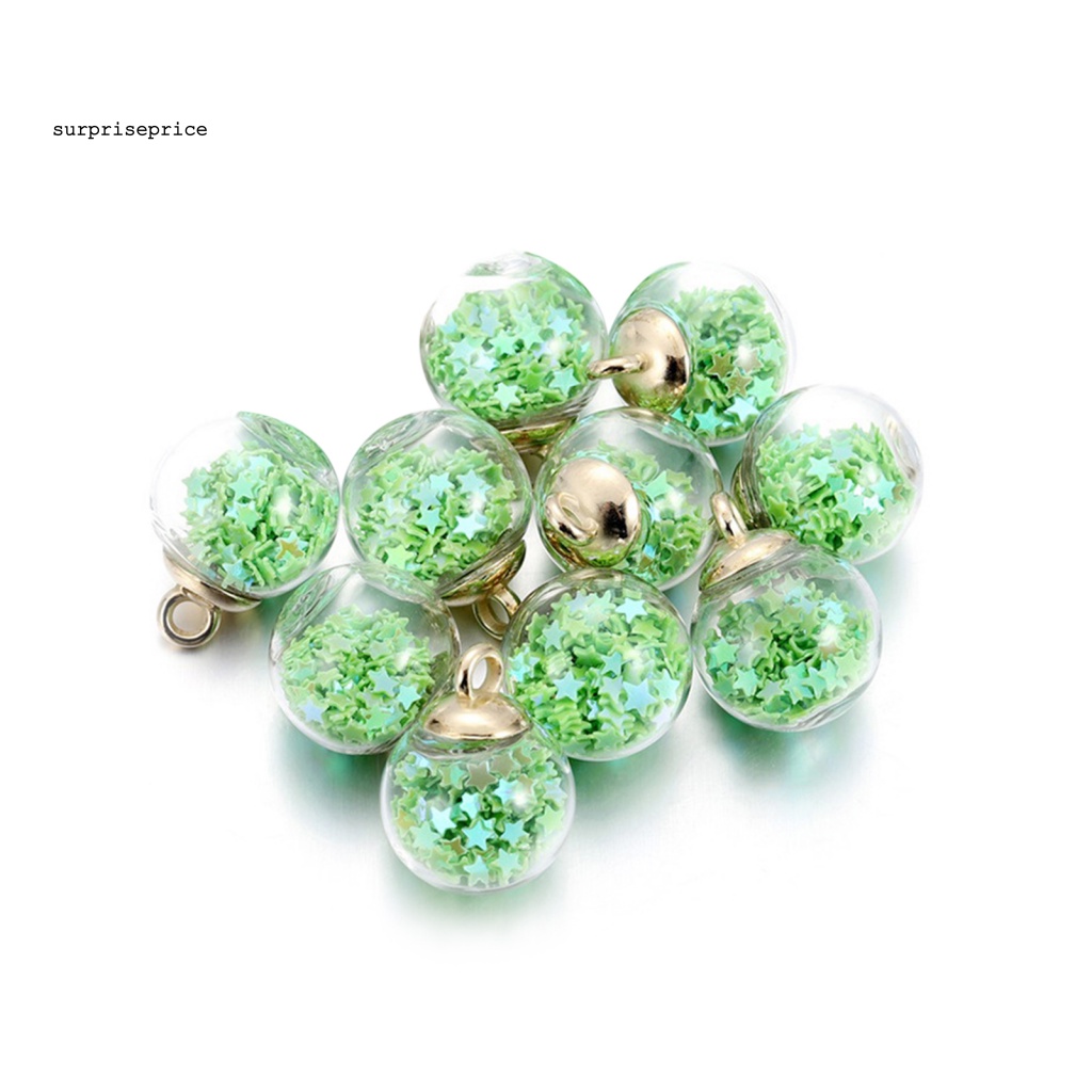 Bộ 10 Mặt Dây Chuyền Bằng Thủy Tinh Trong Suốt Bắt Mắt Tiện Dụng Cho SPA / Gia Đình