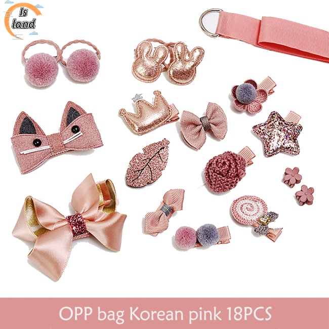 Túi 18 Kẹp Tóc Dễ Thương Cho Bé Gái