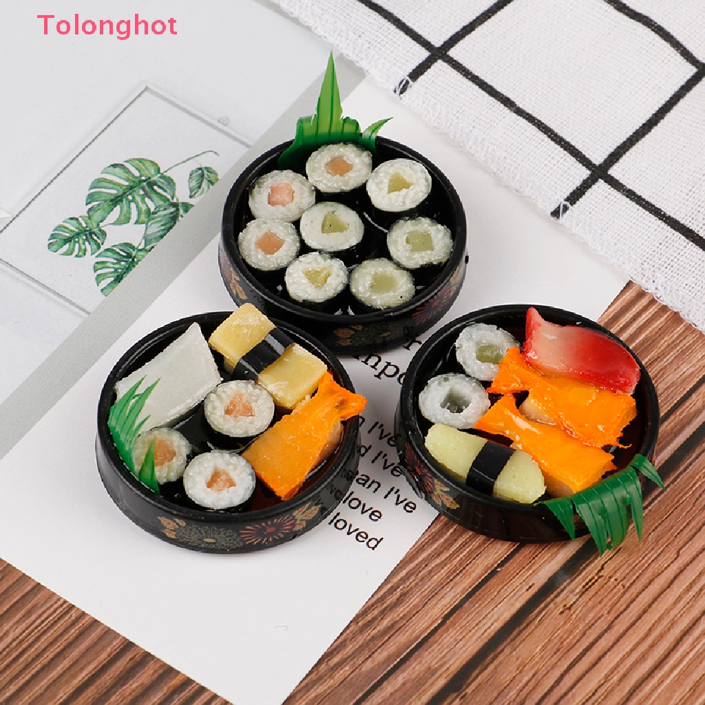 1 Mô Hình Cơm Cuộn Sushi Tỉ Lệ 1 / 6 Trang Trí Nhà Búp Bê