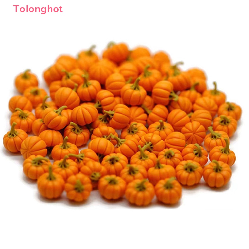 Tolonghot &gt; Phụ Kiện Đồ Chơi Nhà Búp Bê mini Hình Bí Ngô Vàng Có peduncle well