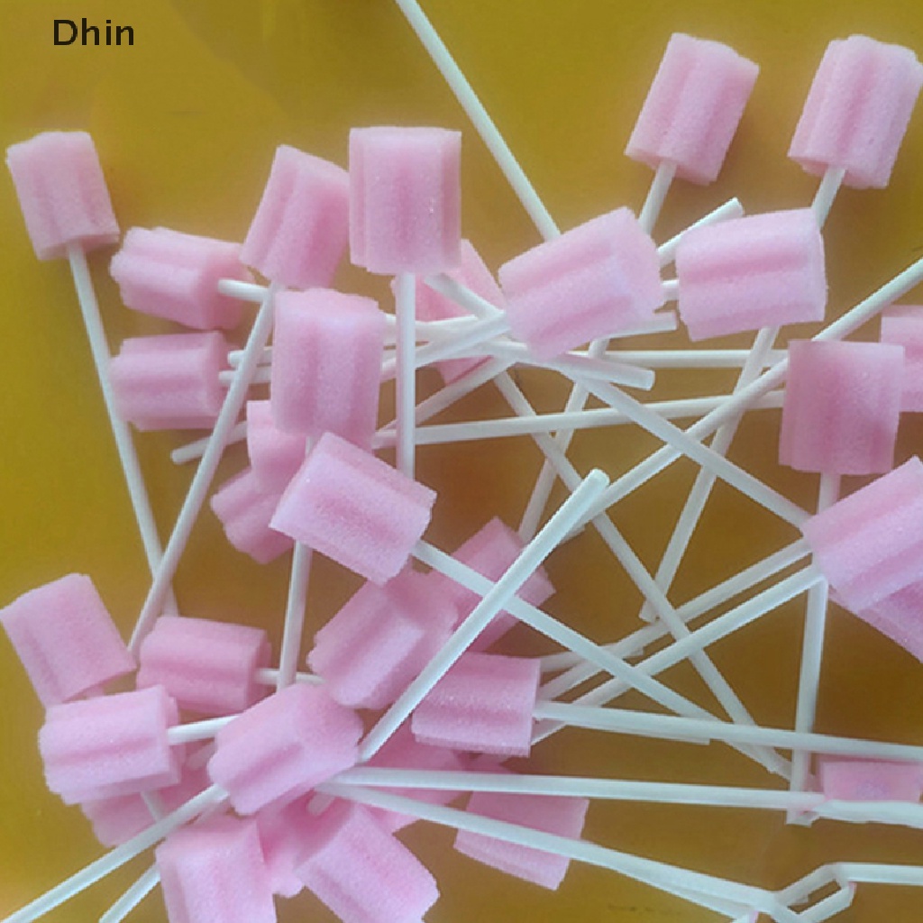 Bộ 100 Tăm Bông Vệ Sinh Răng Miệng Dùng Một Lần Kèm Que Tiện Dụng