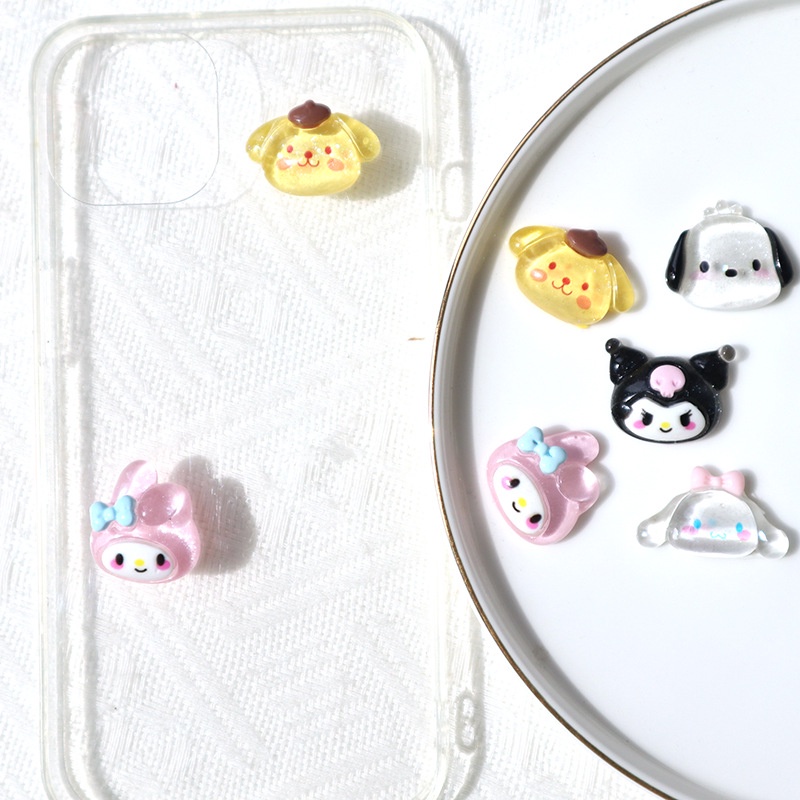 Phụ Kiện Kẹp Điện Thoại / Kẹp Tóc Bằng resin Trong Suốt Đa Năng DIY Sanrio DIY 1 Cái Làm Quà Tặng Trang Trí Dễ Thương Sanrios My Melody Kuromi