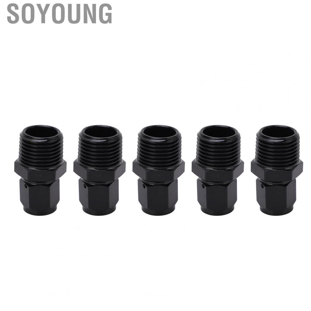 Soyoung 6AN To 1/2 NPT Adapter  Rustproof Aluminum Alloy Replacement Corrosion Proof Female Male Swivel for Fuel Filter Line