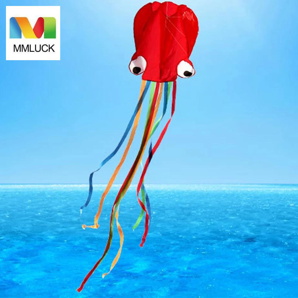 Con diều MMULCK kiểu dáng bạch tuộc đuôi dài 4m có dây thả chất liệu mềm mại vui nhộn
