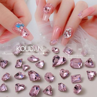 Set 10 hạt đá 3d màu tím đính móng nghệ thuật