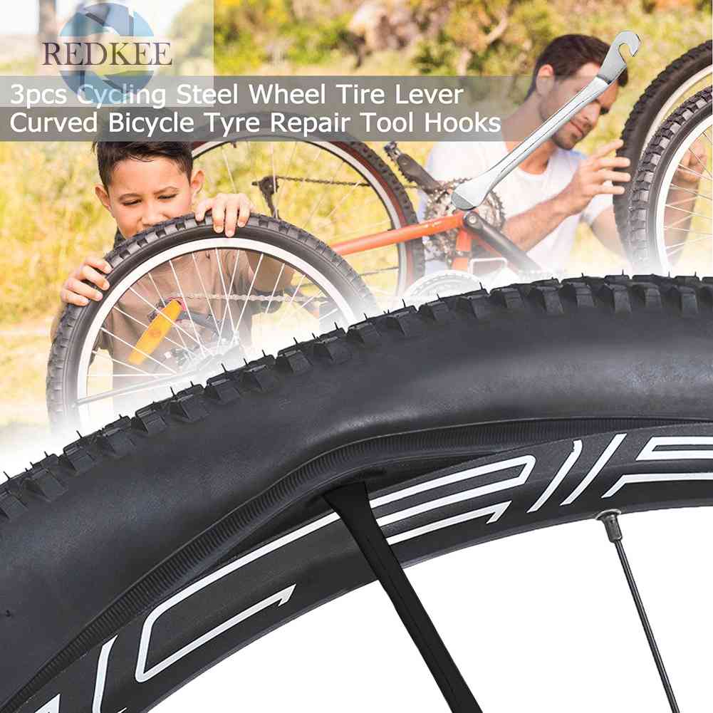 3 Dụng Cụ Tháo Lốp Xe Đạp Bằng Thép Màu Đen