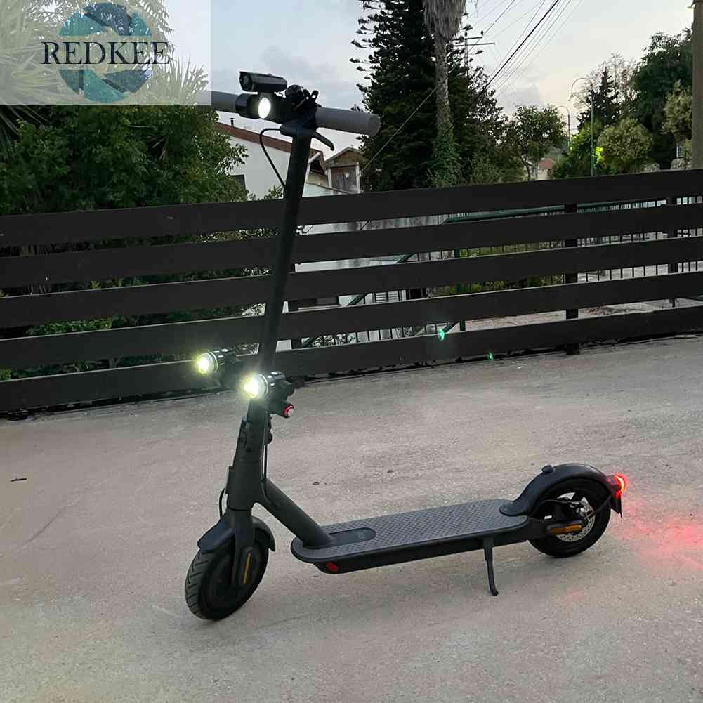 Đèn Pha LED Sạc USB Có Thể Điều Chỉnh Gắn Tay Lái Xe Scooter Điện