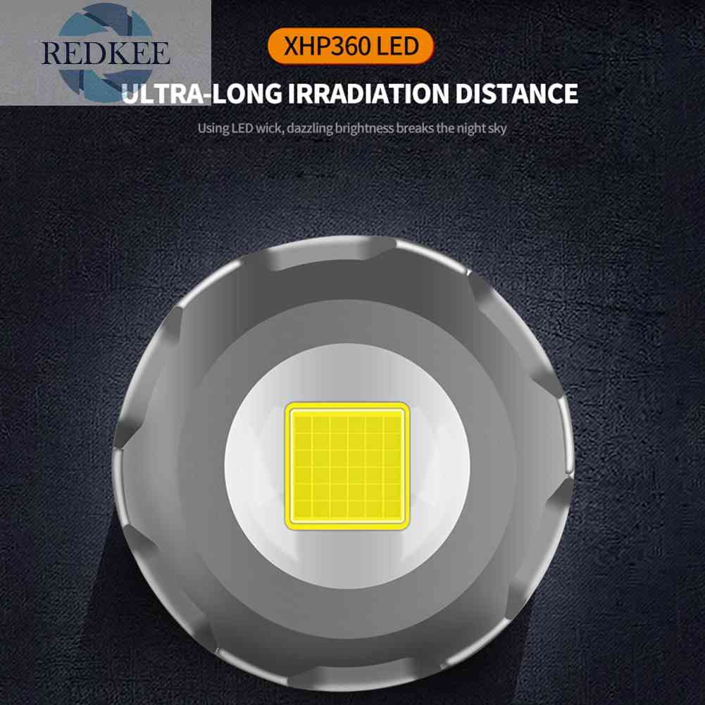 Đèn Pin Cắm Trại Chống Nước 5 Chế Độ XHP360 LED 2500lm