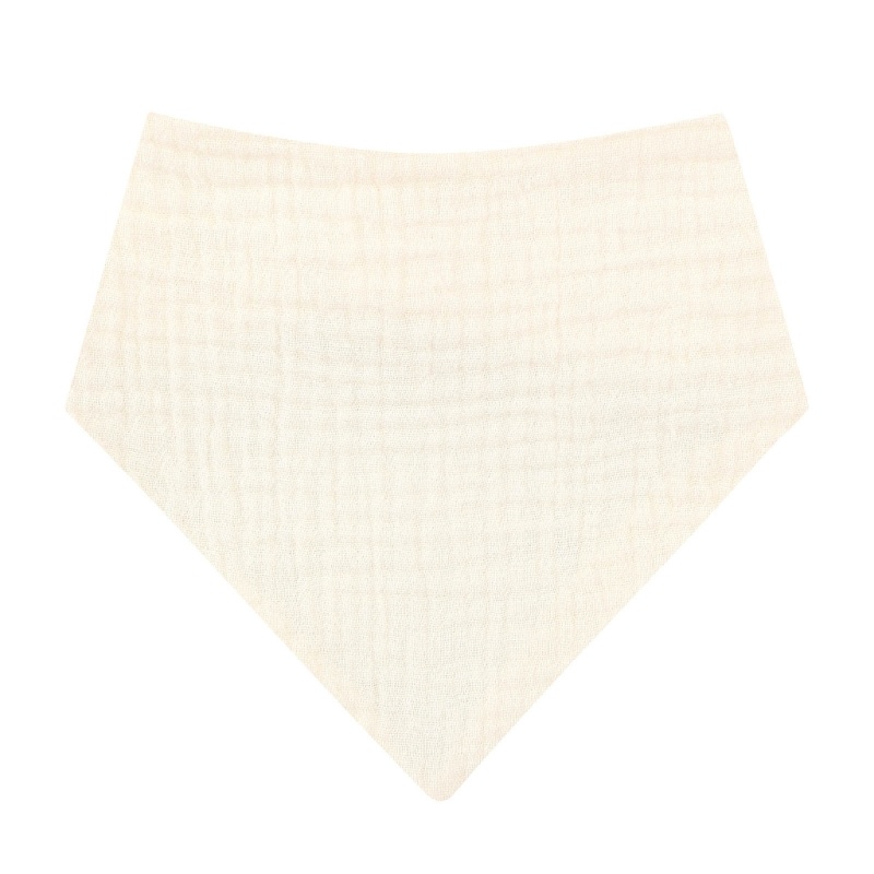 Yếm Ăn Bằng Vải Cotton Crepe-Cotton Thấm Hút Cao Cho Bé Sơ Sinh Mọc Răng