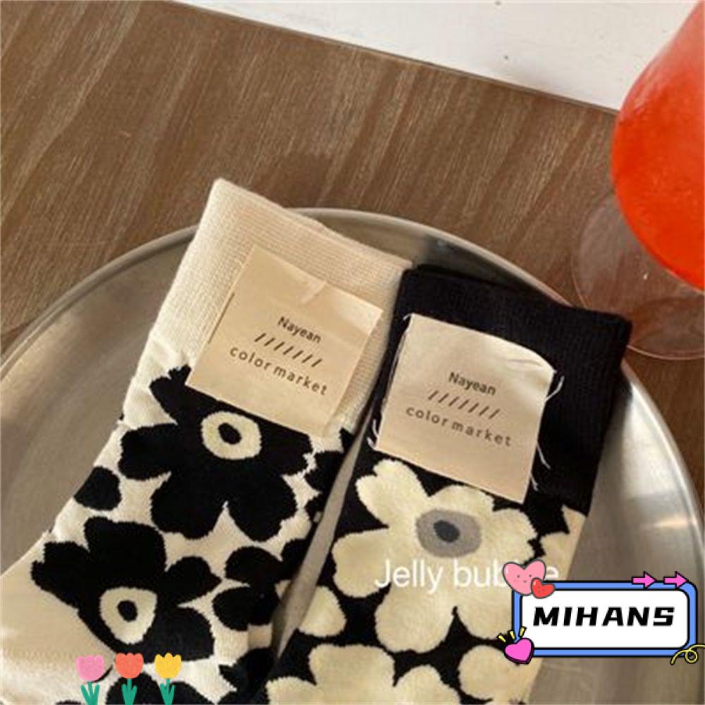 Tất Cotton Dày Dặn Ấm Áp Hoạ Tiết Hoa Xinh Xắn Dành Cho Bé Gái