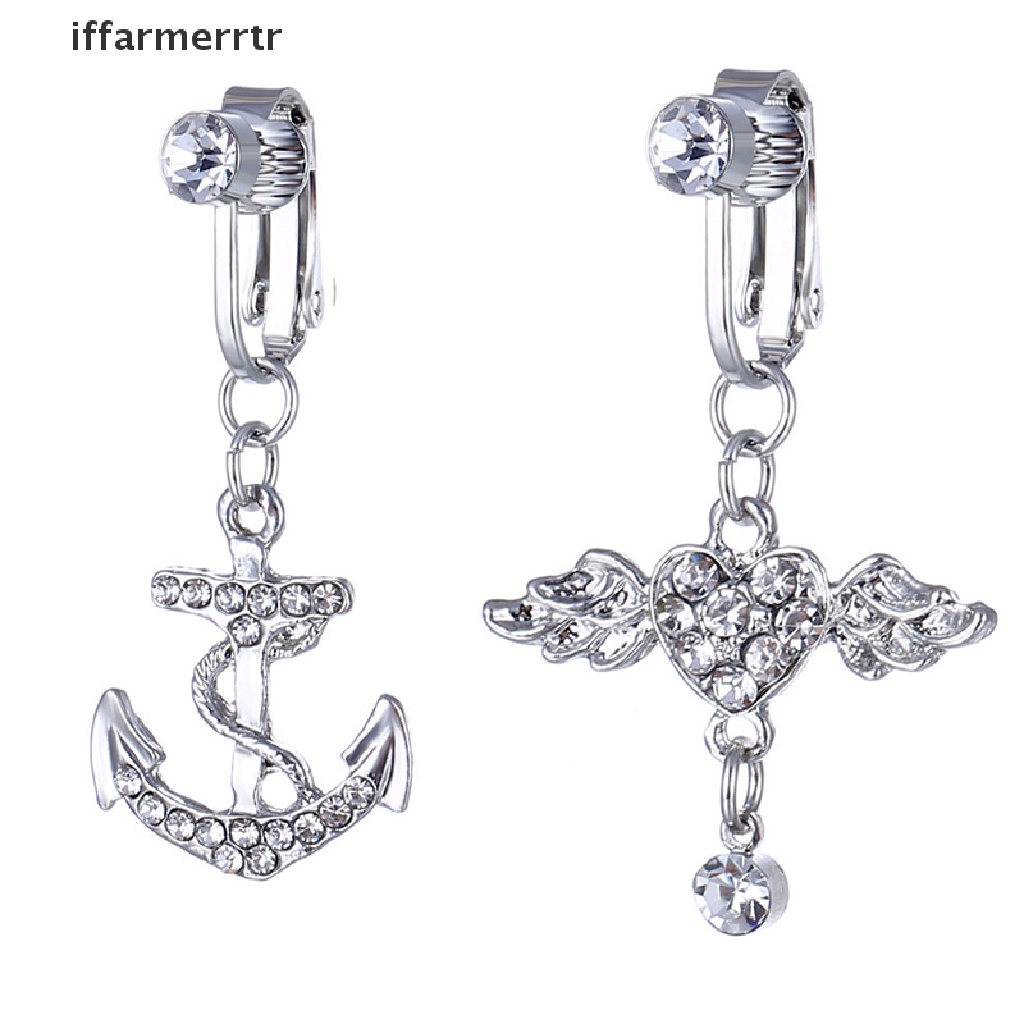 Khuyên Rốn Đính Kim Cương Giả Dạng Kẹp Bụng